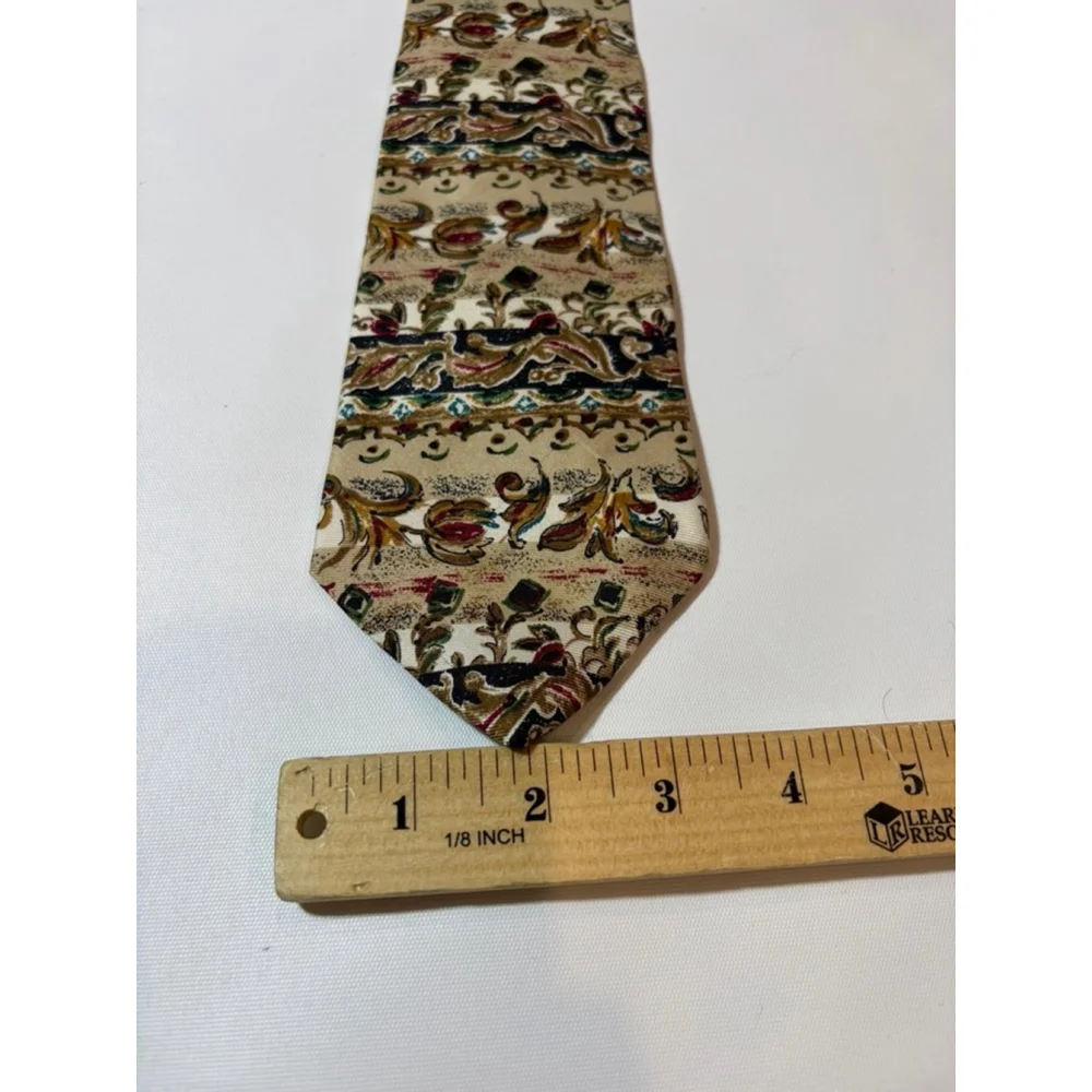 Vintage GAP Silk Tie Tapestry Floral Novelty Print USA Retro 90s